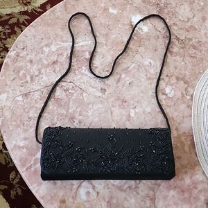 Beaded Satin Evening Bag/Clutch